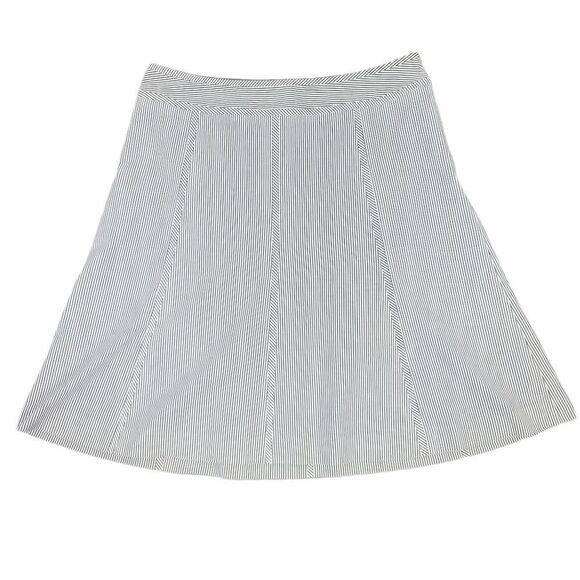 TALBOTS Petites Cotton Pinstripe A-Line Midi Skirt Size 14 Petite - Picture 1 of 15